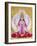 Picture of Lakshmi, Goddess of Wealth and Consort of Lord Vishnu, Sitting Holding Lotus Flowers, Ha-Godong-Framed Photographic Print