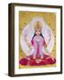 Picture of Lakshmi, Goddess of Wealth and Consort of Lord Vishnu, Sitting Holding Lotus Flowers, Ha-Godong-Framed Photographic Print