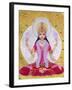 Picture of Lakshmi, Goddess of Wealth and Consort of Lord Vishnu, Sitting Holding Lotus Flowers, Ha-Godong-Framed Photographic Print