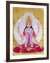 Picture of Lakshmi, Goddess of Wealth and Consort of Lord Vishnu, Sitting Holding Lotus Flowers, Ha-Godong-Framed Photographic Print