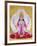 Picture of Lakshmi, Goddess of Wealth and Consort of Lord Vishnu, Sitting Holding Lotus Flowers, Ha-Godong-Framed Photographic Print