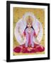 Picture of Lakshmi, Goddess of Wealth and Consort of Lord Vishnu, Sitting Holding Lotus Flowers, Ha-Godong-Framed Photographic Print