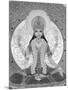 Picture of Lakshmi, Goddess of Wealth and Consort of Lord Vishnu, Sitting Holding Lotus Flowers, Ha-Godong-Mounted Photographic Print