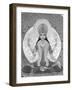 Picture of Lakshmi, Goddess of Wealth and Consort of Lord Vishnu, Sitting Holding Lotus Flowers, Ha-Godong-Framed Photographic Print