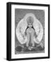 Picture of Lakshmi, Goddess of Wealth and Consort of Lord Vishnu, Sitting Holding Lotus Flowers, Ha-Godong-Framed Photographic Print