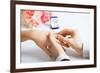 Picture of Man Putting Wedding Ring on Woman Hand-dolgachov-Framed Photographic Print