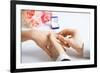 Picture of Man Putting Wedding Ring on Woman Hand-dolgachov-Framed Photographic Print