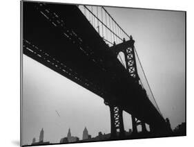 Picture of Manhattan Bridge Taken from Almost Directly Underneath-Lisa Larsen-Mounted Photographic Print