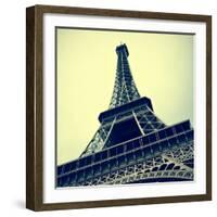 Picture Of The Eiffel Tower In Paris, France, With A Retro Effect-nito-Framed Art Print