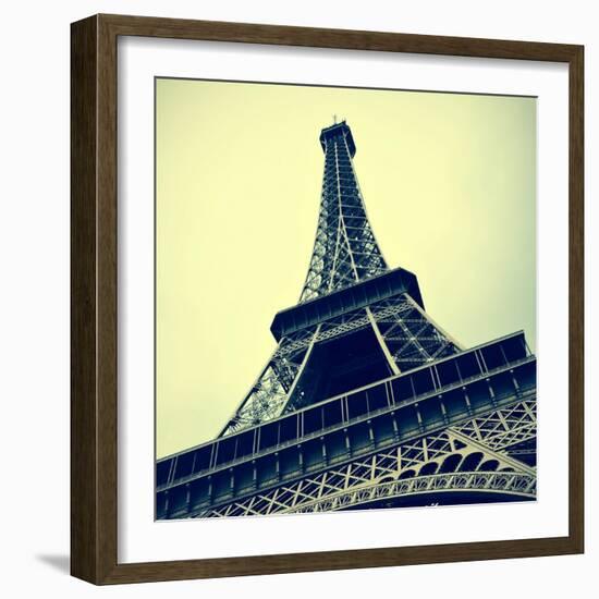 Picture Of The Eiffel Tower In Paris, France, With A Retro Effect-nito-Framed Art Print