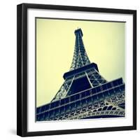 Picture Of The Eiffel Tower In Paris, France, With A Retro Effect-nito-Framed Art Print