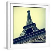 Picture Of The Eiffel Tower In Paris, France, With A Retro Effect-nito-Framed Art Print