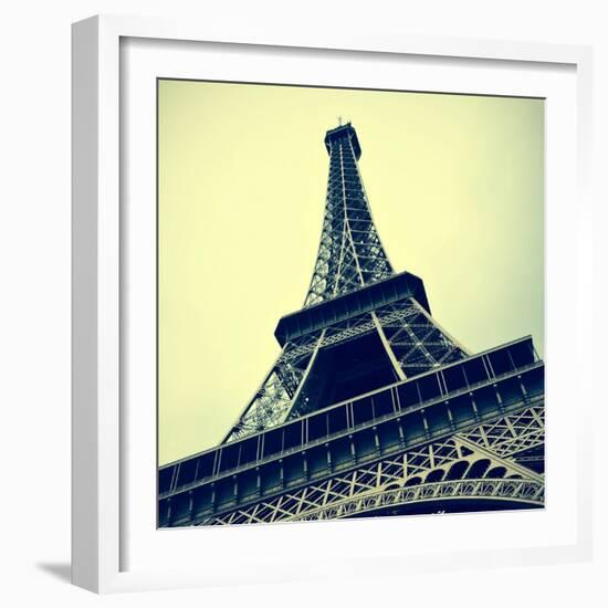 Picture Of The Eiffel Tower In Paris, France, With A Retro Effect-nito-Framed Art Print