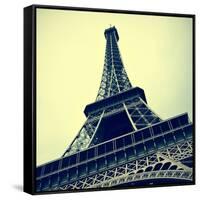 Picture Of The Eiffel Tower In Paris, France, With A Retro Effect-nito-Framed Stretched Canvas