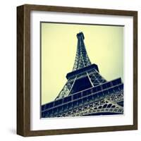 Picture Of The Eiffel Tower In Paris, France, With A Retro Effect-nito-Framed Art Print