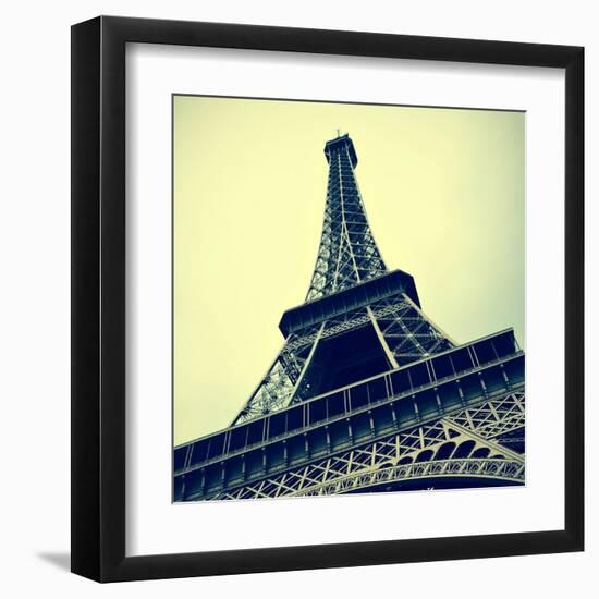 Picture Of The Eiffel Tower In Paris, France, With A Retro Effect-nito-Framed Art Print