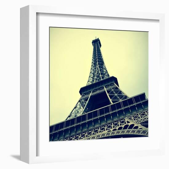 Picture Of The Eiffel Tower In Paris, France, With A Retro Effect-nito-Framed Art Print