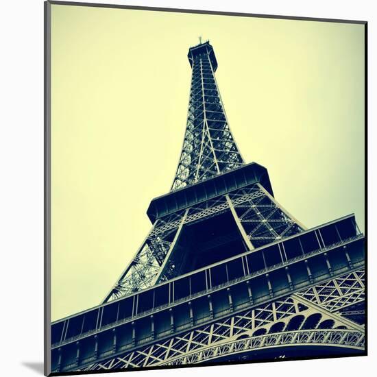 Picture Of The Eiffel Tower In Paris, France, With A Retro Effect-nito-Mounted Art Print