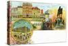 Picture Postcard with Views of Berlin, Early 20th Century-null-Stretched Canvas