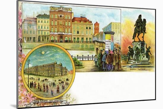 Picture Postcard with Views of Berlin, Early 20th Century-null-Mounted Giclee Print