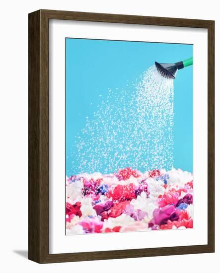 Picture Presenting Watering the Fragrant Flowers-Konrad B?k-Framed Photographic Print