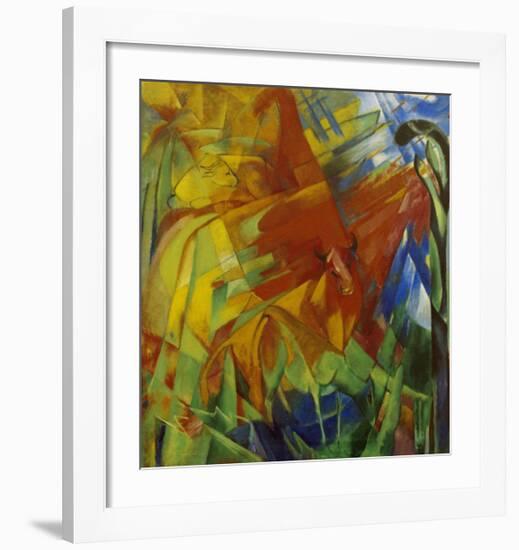 Picture with Bulls-Franz Marc-Framed Giclee Print