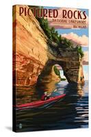 Pictured Rocks National Lakeshore, Michigan-Lantern Press-Stretched Canvas