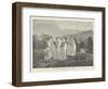 Pictures at the Paris Salon, Jeunes Filles Se Rendant a La Procession-Jules Breton-Framed Giclee Print