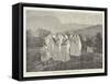 Pictures at the Paris Salon, Jeunes Filles Se Rendant a La Procession-Jules Breton-Framed Stretched Canvas
