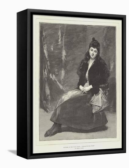Pictures at the Paris Salon, Portrait De Ma Fille-Charles Emile Auguste Carolus-Duran-Framed Stretched Canvas