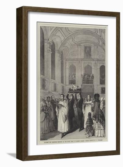 Pictures for Christmas, Bringing in the Boar's Head, at Queen's College, Oxford-J.l. Williams-Framed Giclee Print