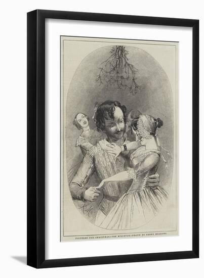 Pictures for Christmas, the Mistletoe-Joseph Kenny Meadows-Framed Giclee Print