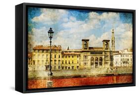 Pictures of Italy - Florence - Artistic Retro Style-Maugli-l-Framed Stretched Canvas