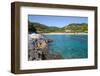 Picturesque Beach Near Hvar Town, Hvar, Dalmatia, Croatia, Europe-Doug Pearson-Framed Photographic Print