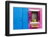 Picturesque Colourful Detail of a Painted House in Burano, Veneto, Italy-Stefano Politi Markovina-Framed Photographic Print