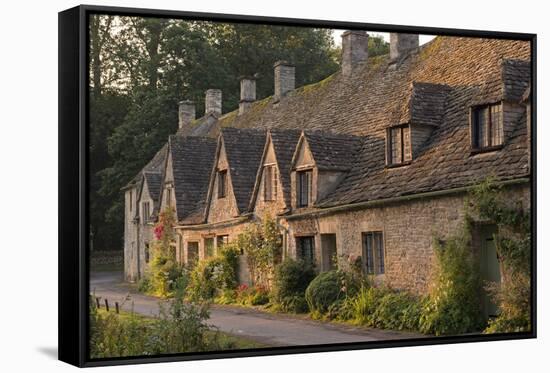 Picturesque Cottages at Arlington Row in the Cotswolds Village of Bibury, Gloucestershire, England-Adam Burton-Framed Stretched Canvas