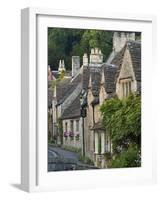 Picturesque Cottages in the Beautiful Cotswolds Village of Castle Combe, Wiltshire, England-Adam Burton-Framed Photographic Print