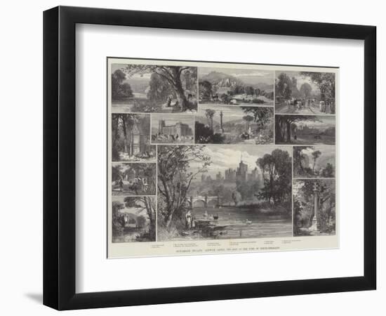 Picturesque England, Alnwick Castle, the Seat of the Duke of Northumberland-James Burrell Smith-Framed Giclee Print