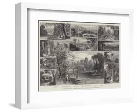Picturesque England, Alnwick Castle, the Seat of the Duke of Northumberland-James Burrell Smith-Framed Giclee Print