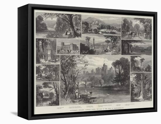 Picturesque England, Alnwick Castle, the Seat of the Duke of Northumberland-James Burrell Smith-Framed Stretched Canvas