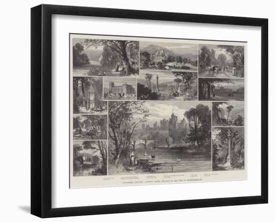 Picturesque England, Alnwick Castle, the Seat of the Duke of Northumberland-James Burrell Smith-Framed Giclee Print