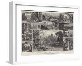 Picturesque England, Alnwick Castle, the Seat of the Duke of Northumberland-James Burrell Smith-Framed Giclee Print