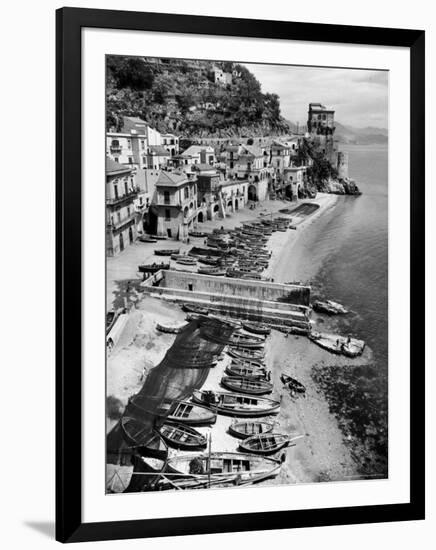 Picturesque Fishing Village on the Sorrento Peninsula Above Amalfi-Alfred Eisenstaedt-Framed Photographic Print