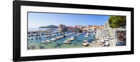 Picturesque Harbor, Stari Grad (Old Town), Dubrovnik, Dalmatia, Croatia-Doug Pearson-Framed Photographic Print