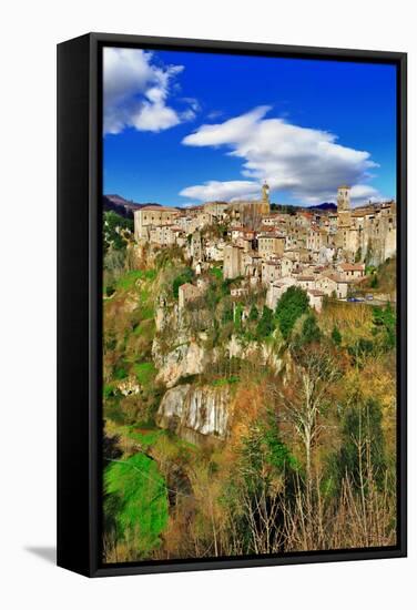 Picturesque Italy Series - Sorano, Tuscany-Maugli-l-Framed Stretched Canvas