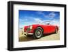 Picturesque Landscape with Retro Car.-plotnikov-Framed Photographic Print