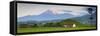 Picturesque Mount Taranaki (Egmont) and Rural Landscape, Taranaki, North Island, New Zealand-Doug Pearson-Framed Stretched Canvas