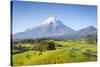 Picturesque Mount Taranaki (Egmont) and Rural Landscape, Taranaki, North Island, New Zealand-Doug Pearson-Stretched Canvas