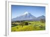 Picturesque Mount Taranaki (Egmont) and Rural Landscape, Taranaki, North Island, New Zealand-Doug Pearson-Framed Photographic Print