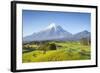 Picturesque Mount Taranaki (Egmont) and Rural Landscape, Taranaki, North Island, New Zealand-Doug Pearson-Framed Photographic Print